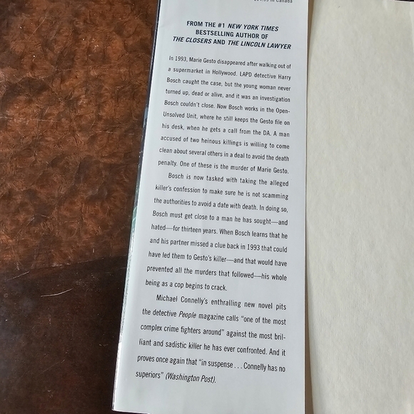 Echo Park Book, Hardcover, By Michael Connelly, "Harry" Bosch Book 12 - Picture 6 of 11